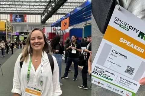 Carolina Barreto, CEO da artery, no Smart City Expo 2025.