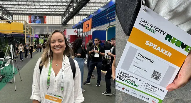 Carolina Barreto, CEO da artery, no Smart City Expo 2025.