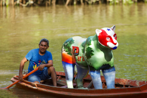 imagem da série um abridor de letras da jaguar parade belém com patrocínio de Itaú